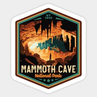 Mammoth Cave National Park Vintage WPA Style National Parks Art Sticker